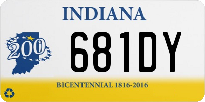 IN license plate 681DY