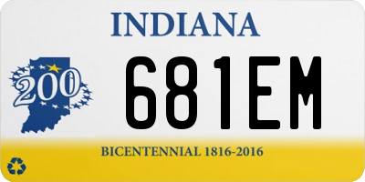 IN license plate 681EM