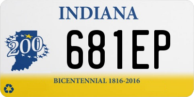 IN license plate 681EP