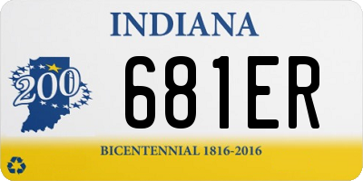IN license plate 681ER