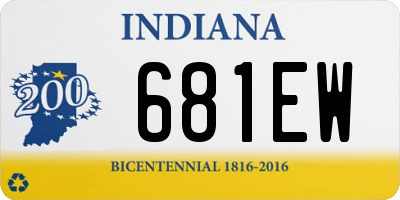 IN license plate 681EW