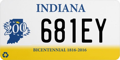 IN license plate 681EY