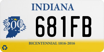 IN license plate 681FB