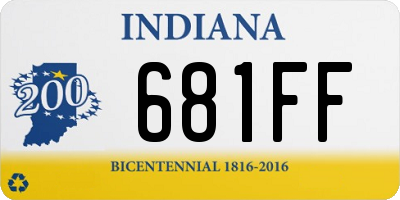 IN license plate 681FF