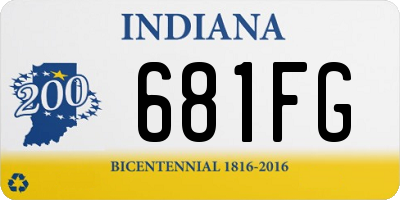 IN license plate 681FG