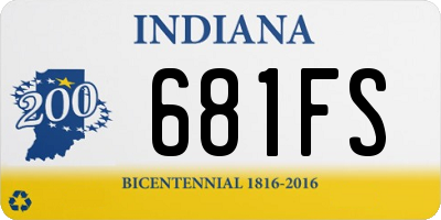 IN license plate 681FS