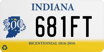 IN license plate 681FT