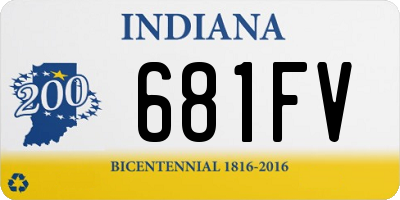 IN license plate 681FV