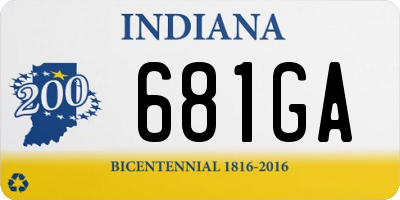 IN license plate 681GA
