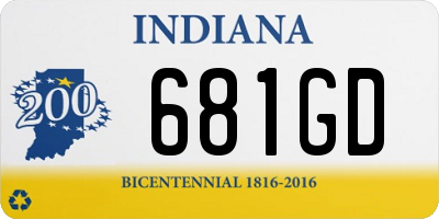 IN license plate 681GD