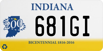 IN license plate 681GI