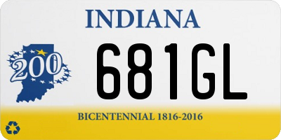 IN license plate 681GL