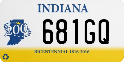 IN license plate 681GQ