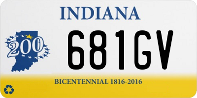 IN license plate 681GV