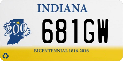 IN license plate 681GW