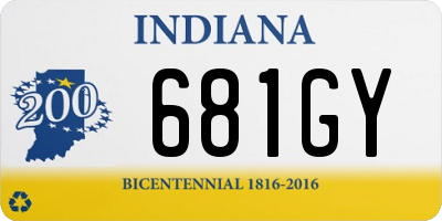 IN license plate 681GY