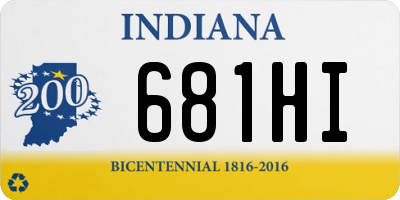IN license plate 681HI