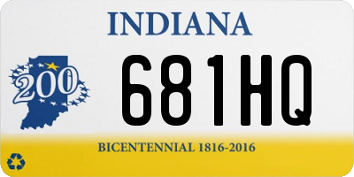 IN license plate 681HQ