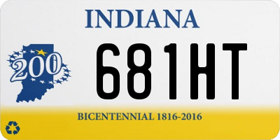 IN license plate 681HT