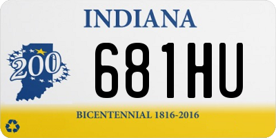 IN license plate 681HU