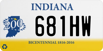 IN license plate 681HW