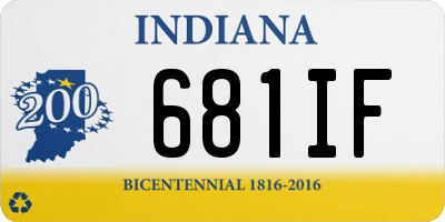 IN license plate 681IF