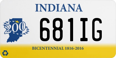 IN license plate 681IG