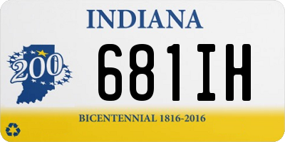 IN license plate 681IH