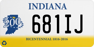 IN license plate 681IJ