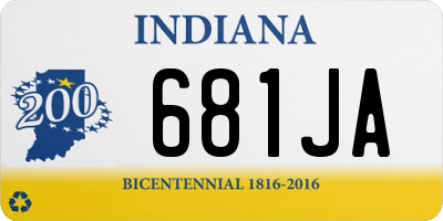 IN license plate 681JA