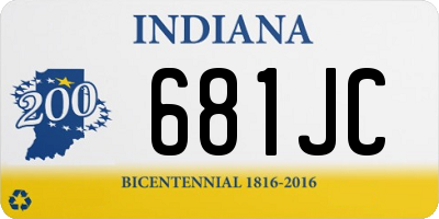 IN license plate 681JC