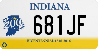 IN license plate 681JF