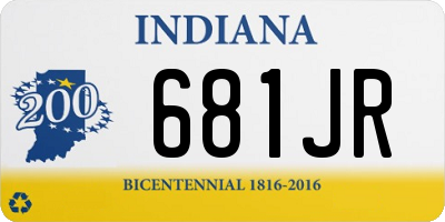 IN license plate 681JR