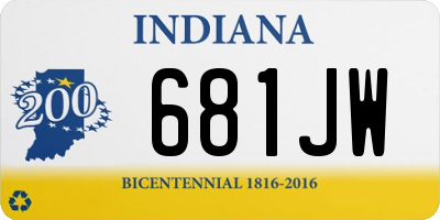 IN license plate 681JW