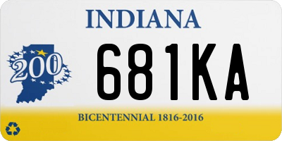 IN license plate 681KA