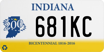 IN license plate 681KC
