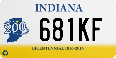 IN license plate 681KF