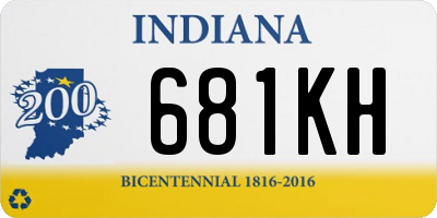 IN license plate 681KH