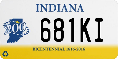 IN license plate 681KI