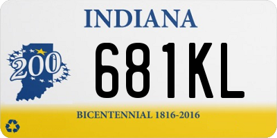 IN license plate 681KL