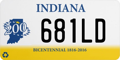 IN license plate 681LD