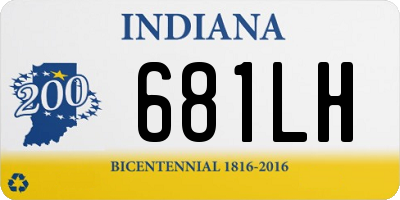 IN license plate 681LH