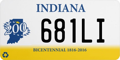 IN license plate 681LI