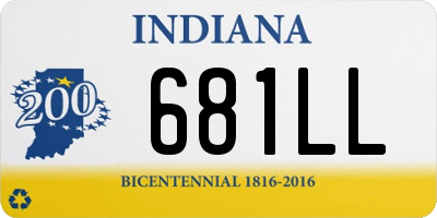 IN license plate 681LL