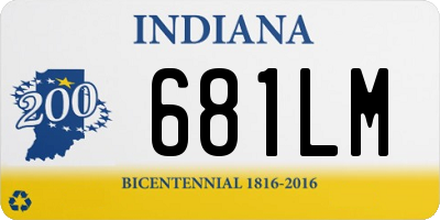 IN license plate 681LM