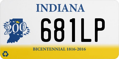 IN license plate 681LP