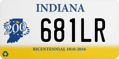 IN license plate 681LR