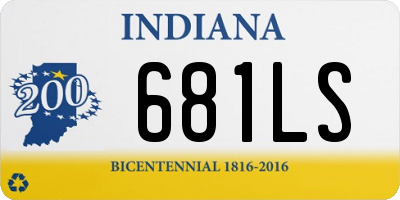 IN license plate 681LS