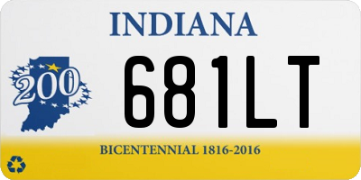 IN license plate 681LT