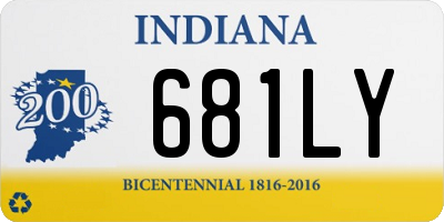 IN license plate 681LY